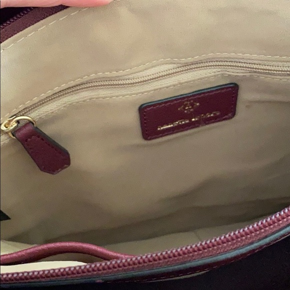 Nanette Lepore Myles Tote Bag with Scarf in Berry - Picture 3 of 7